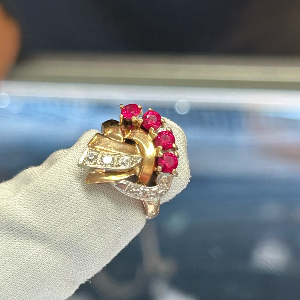 10kt Rose Gold Ruby & Diamond Ring
